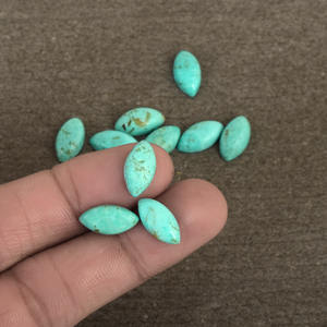 Buena calidad calibrado verde Arizona turquesa piedra preciosa tamaño personalizado Marquesa forma cabujones sueltos accesorios de joyería al por mayor - Product Image 1