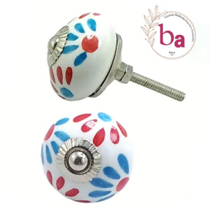 ลูกบิดเซรามิกที่ทันสมัยสวยงามอุปกรณ์นิกเกิลสำหรับลิ้นชักตู้ลิ้นชักที่จับดึงสำหรับตู้เสื้อผ้าห้องครัวห้องนอนห้องน้ำ - Product Image 1