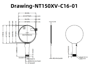1.5-inch TFT hiển thị 360x360 độ phân giải với st77916 điều khiển qspi giao diện 16-Pin kết nối cho SmartWatch nhúng - Product Image 5