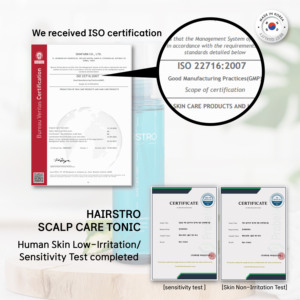 สเปรย์บำรุงผมแบบเกาหลีทดสอบทางผิวหนังสำหรับบรรเทาผมร่วงและหนังศีรษะที่บอบบาง - Product Image 5