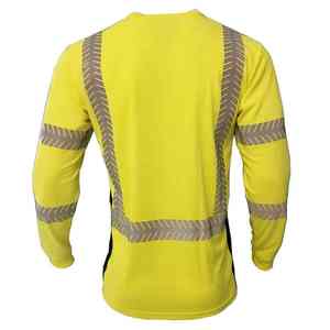 Fabricante hecho a medida de alta visibilidad uniforme de trabajo seguridad reflectante construcción personalizada seguridad camisa de manga larga - Product Image 4