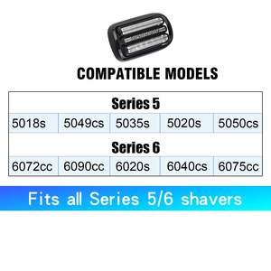 Tête de rasoir électrique de remplacement compatible pour rasoirs série 56, double lame pour le corps et le visage, idéale pour les applications en camping-car - Product Image 3