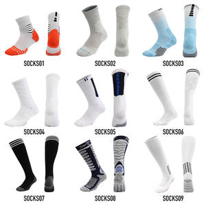 Chaussettes de football professionnelles pour hommes Logo personnalisé Nylon Sportif Fitness Workout Rugby Soccer Crew Chaussettes Bas - Product Image 3