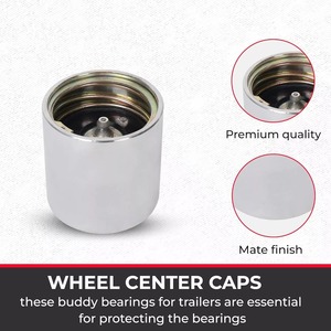 Buddy Bearing Protectors Grease 1,98 Cubo de rueda con sujetadores de 4 tapas para remolque - Product Image 3