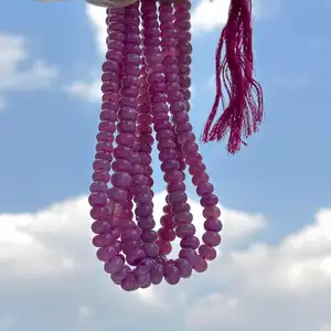 Prêt à Expédier Teint Ombre Violet Couleur Jade Lisse Rondelle En Forme De Perles Perle De Pierres Précieuses En Vrac Pour La Fabrication De Bracelets De Collier