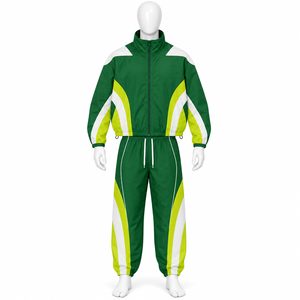 Fabricación de Trajes Deportivos de Secado Rápido con Logotipo Personalizado para Hombre, Chaqueta Cortavientos de Nailon y Poliéster Informal de Talla Grande, Traje Urbano - Product Image 2