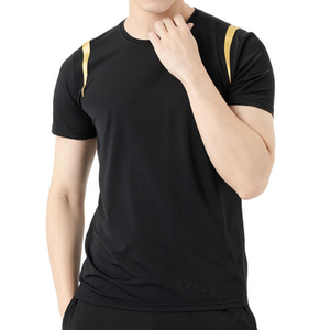 Camisetas Deportivas de Manga Corta para Hombre, Ajustadas, de Algodón y Elastano, para Gimnasio, Running, Verano, Fitness, Venta Caliente - Product Image 1