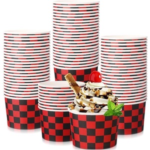 ถ้วยกระดาษทำไอศครีมแบบย่อยสลายได้เป็นมิตรต่อสิ่งแวดล้อมเกรดอาหารเคลือบสองชั้นผนังเดี่ยวโลโก้แบบใช้แล้วทิ้ง - Product Image 3