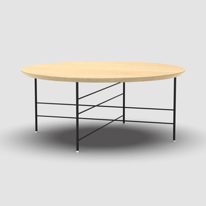 โต๊ะกาแฟทรงกลมทำจากไม้จริงพร้อมขาเหล็กดีไซน์ทันสมัยปรับแต่งได้สำหรับห้องนั่งเล่นร้านอาหารโรงเรียนใช้สำหรับห้างสรรพสินค้า - Product Image 1