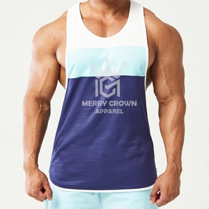 เสื้อกล้ามผู้ชายไซส์ใหญ่พิเศษระบายอากาศได้ดีเสื้อผ้าฟิตเนสลำลองถักทอผลิตในปากีสถาน - Product Image 1