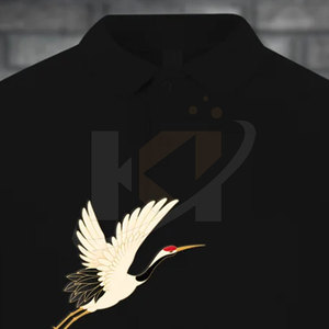 Bajo Moq Humedad Absorbe Polo Camiseta Bajo Moq Manga Corta Bordado Polo Camisetas Color Liso Bordado Polo Camiseta - Product Image 4