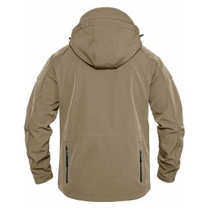 เสื้อแจ็คเก็ตผ้าแคนวาสเคลือบผิวแบบซอฟต์เชลล์ คอตั้งสไตล์ไฮสตรีท กันน้ำ กันลม ปิดด้วยซิป มีฮู้ด สำหรับฤดูใบไม้ร่วงและฤดูหนาว 100% - Product Image 2