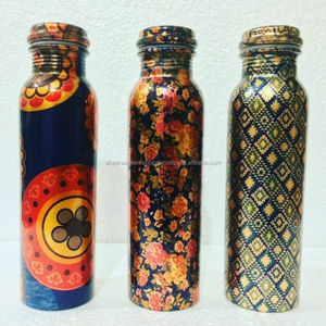 Pure Copper Hammered Design Drinkware Direct Drinking Water Bottle Adults Kitchen Table <b>Summer</b> <b>Decor</b> Quality Supply Tours - Product Image 1