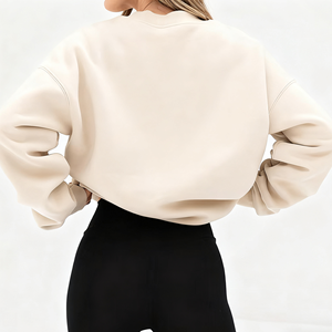 Personalizado de alta calidad de lujo de moda de peso pesado impreso algodón polar sudaderas con capucha para las mujeres - Product Image 2