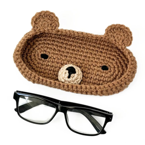 Crochet Gift Eyeglass Case Handmade Eyeglasses Holder <b>Cute</b> <b>Bear</b> Amigurumi Animal Glasses Glaser Handwork Holder Eyeglass Tray - Product Image 4