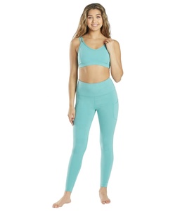 Women's Solid <b>Pattern</b> Gym Fitness Yoga Sports Bra and <b>Leggings</b> Wholesale Custom Active Wears with OEM Service - Product Image 1