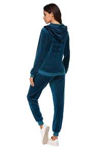 Winter hooded hood <b>suit</b> Velvet Tracksuit women's Track <b>Suit</b> Sets Custom <b>Jogging</b> <b>Suits</b> women's hoodies and trousers sets - Product Image 4