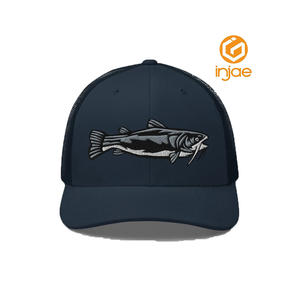 Sombreros de camionero con logotipo bordado 2D personalizado de alta calidad, 6 paneles de ala precurvada, perfil estructurado, fabricación de sombreros ODM Vietnam - Product Image 5