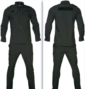 Ensembles d'uniformes de garde de sécurité à logo personnalisé pour hommes ensemble de costumes de garde de sécurité à manches longues en polyester et coton respirant à séchage rapide - Product Image 3