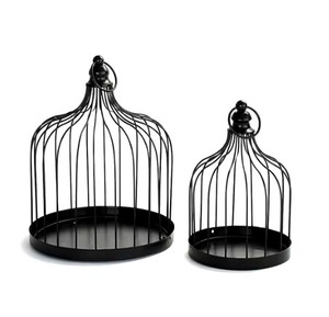 Jaula de Metal para pájaros, casa de pájaros colgante moderna, jaula de hierro duradera decorativa para jardín al aire libre, balcón y decoración del hogar - Product Image 5