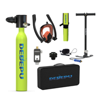 DEDEPU Système de Respiration Sous-Marine Portable 0.5L, Masque de Plongée Intégral Mini avec Tuba et Bouteille d'Oxygène