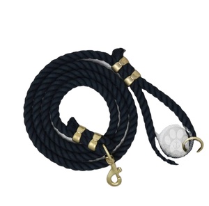 Black Brass Clip Rope <b>Leash</b> Accessory Customized Colored Cotton Rope Handmade Dog <b>Leash</b> <b>Pet</b> <b>Leash</b> Set - Product Image 1