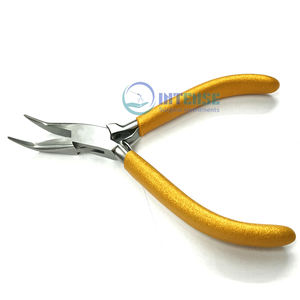 Ergonomic Stainless Steel <b>Bent</b> Chain <b>Nose</b> <b>Pliers</b> Jewelry Making & DIY Craft Tool Non-Slip Grip Wire Bending <b>Pliers</b> - Product Image 6