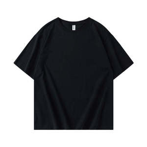 T-shirt en polyester/coton tricoté avec épaules tombantes vierge décontracté respirant anti-boulochage impression personnalisée de haute qualité pour hommes - Product Image 1
