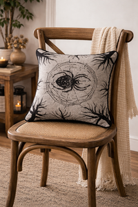 Coussin en coton et polyester jacquard style araignée avec rembourrage 100% fibre de polyester - Product Image 1