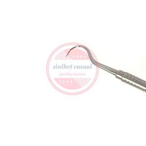 Sonda de exploración dental de doble cabeza de acero inoxidable, Instrumentos dentales personalizados, 1 ud. - Product Image 5