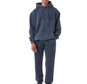 Chándal con Capucha para Hombre, Lavado Ácido, 100% Algodón, Ropa Casual, Secado Rápido, Alta Calidad - Product Image 1