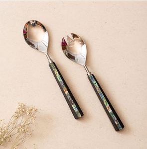 Juego de Cubiertos de Acero Inoxidable de Alta Calidad con Mangos de Silicona, Estilo Real, Apto para Lavavajillas, para Fiestas - Product Image 1