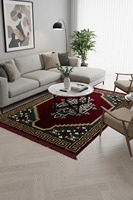 Adiva Polyester-Teppich Plüschweicher Samtteppich mit Puzzlemuster für Gewerbliche Nutzung Fleckresistent Moderner Hochflor-Teppich Maschinell Gefertigt