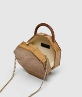 Bolso de Mano de Madera de Mango Moderno y Lujoso Hecho a Mano para Mujer, Accesorios de Moda con Cristales, Cierre de Latón, Tamaño Personalizable, Regalo de Boda, Brillante