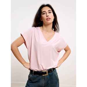 T-shirt décontracté en coton modal Lenzing, style urbain, doux et respirant, en bambou premium personnalisé pour femmes - Product Image 1