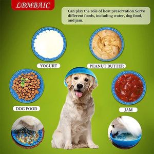 Silicone lento alimentatore cane Lick ciotola all'aperto Pet cibo interattivo da viaggio ciotole con funzione automatica per gatti e altri animali - Product Image 5