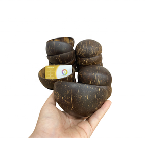 Custom logo Brown Coconut Shell Bowl with Coconut Spoon fork <b>utensils</b> for Gift Kitchenware Dinnerware Home Restaurant Decoration - Product Image 6