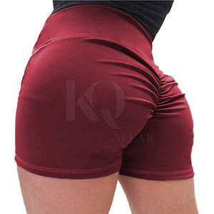 Shorts de sport taille haute respirants et flexibles, effet froncé, écologiques, séchage rapide, parfaits pour la gym, le yoga et l'entraînement - Product Image 5