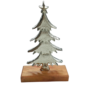Contemporary <b>Christmas</b> <b>Tree</b> Desk Ornament with Wooden Stand Holiday Decoration for Office or Home Display - Product Image 6
