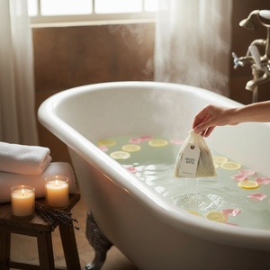 Coffret cadeau de bain détoxifiant MICRO BATH avec sel d'Epsom, racine de gingembre, feuilles de romarin et feuilles de thé, trempage botanique pour spa et récupération - Product Image 6