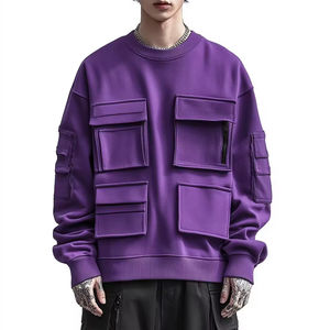 เสื้อฮู้ดดี้คาร์โก้ทรงโอเวอร์ไซส์ แขนยาว ผ้าฝ้าย 100% เป็นมิตรกับสิ่งแวดล้อม  แบบมีกระเป๋าหลายช่อง  ไหล่ตก  รับผลิตตามสั่งพร้อมสกรีนโลโก้สำหรับผู้ชาย ขายส่ง - Product Image 5