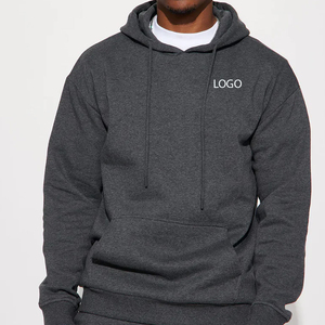 High Quality Comfortable Hem Hoodie For Men Drop Shoulder Latest Design OEM Solid Color Men's <b>Trendy</b> Winter Collection <b>Hoodies</b> - Product Image 1