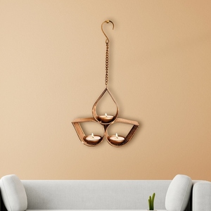 Handcrafted Vintage <b>Hanging</b> Luxury Candle <b>Holder</b> 7.5inch Metal Gold <b>Tealight</b> Candle <b>Holder</b> for Home Decor Outdoor Home Decor - Product Image 4