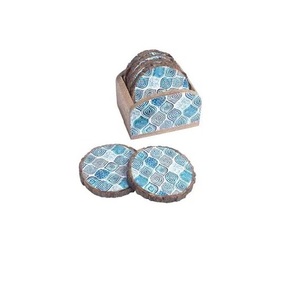 Posavasos de madera de estilo clásico de nogal - Product Image 1