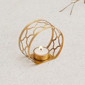 Best Quality Brass <b>Tealight</b> Votive Candle <b>Holders</b> Set of 3 with Gold Polished Finished for Home Decor - Product Image 4