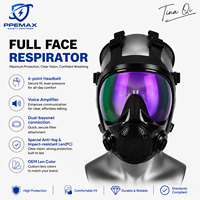Masker Wajah Filter Karbon Respirator Karbon Aktif Dual-bayonet untuk Perlindungan dari Debu Industri dan Gas Uap Organik.