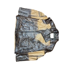 OEM ODM <b>Men's</b> Vintage Distressed Brown Quilted <b>Biker</b> Style Loose Casual Rock Vintage Zip Up Leather <b>Jacket</b> <b>Men</b> - Product Image 4