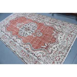 Alfombra Turca Grande de 5.3x9.2 pies, Alfombra Vintage, Alfombra Oriental Roja - Product Image 4