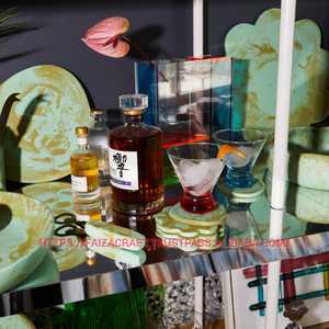 Plateau en résine de haute qualité organisateur de Table bijoux cosmétiques anneau plat vanité plateau-avec plaque à motif - Product Image 3