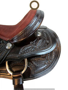 Selle Western personnalisable de haute qualité en cuir véritable léger fabriqué à la main de qualité supérieure pour la performance de rodéo de course de baril - Product Image 4